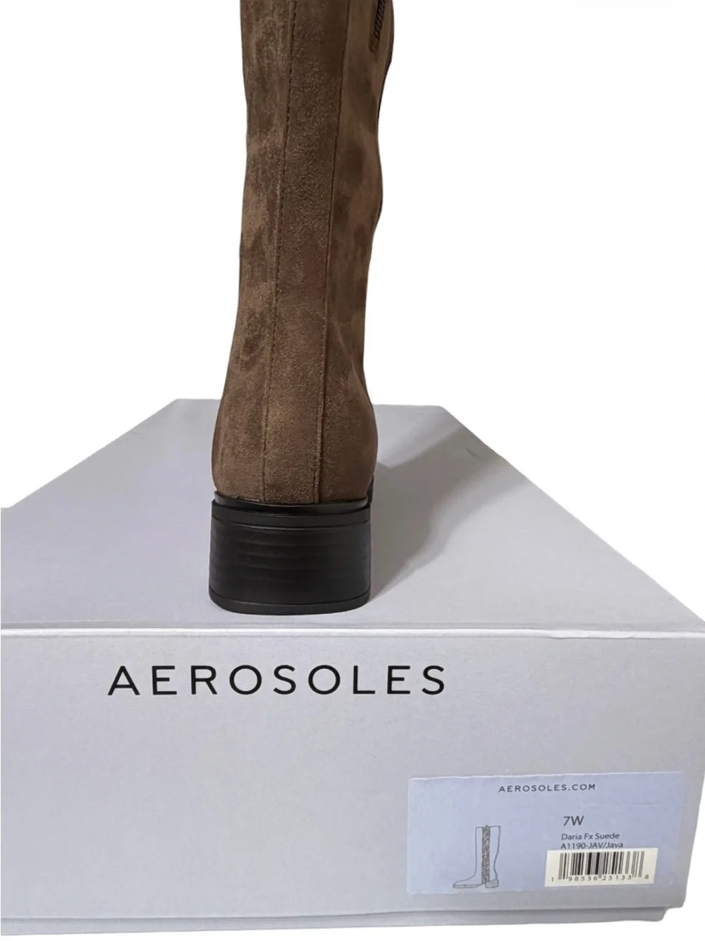 Aerosoles Suede Knee-High Boots - Brown 7Wide | New